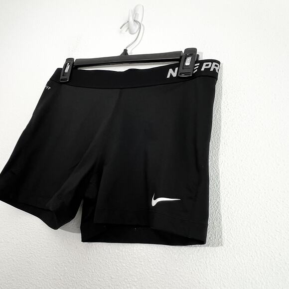 Nike Pro Shorts Womens XL Black Gym Yoga Sporty Compression 3" Athletic Micro - Picture 3 of 7
